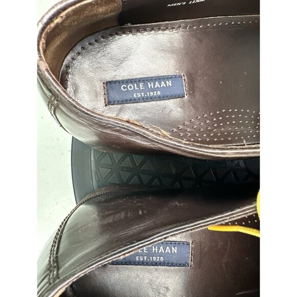 Cole Haan Preston Oxford Dress Shoes Brown Leather Lace Up C23687 Sz 11.5 M - Picture 3 of 10